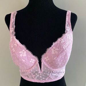 Victoria’s Secret pink bralette bustier corset bra